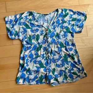 1X Floral Playsuit/Jumper Drawstring